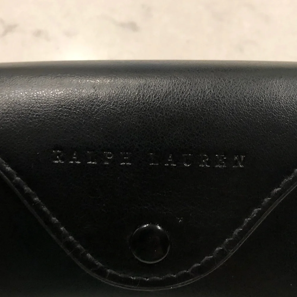 Black Leather Ralph Lauren Sunglasses Case
